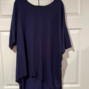 LuLaRoe Navy Blue Irma Tunic 3X NWT